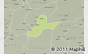 Physical Map of Hadejia, semi-desaturated