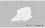 Gray 3D Map of KiriKasa, single color outside