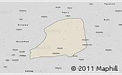 Shaded Relief 3D Map of KiriKasa, desaturated