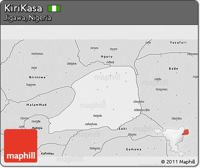 Silver Style 3D Map of KiriKasa