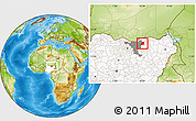 Physical Location Map of KiriKasa, highlighted country, highlighted parent region