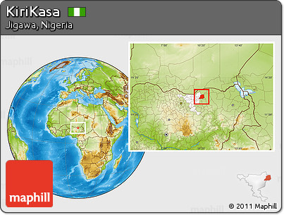 Physical Location Map of KiriKasa, highlighted parent region