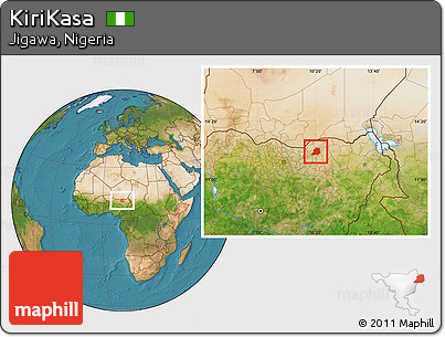 Satellite Location Map of KiriKasa