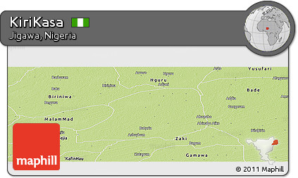 Physical Panoramic Map of KiriKasa