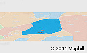 Political Panoramic Map of KiriKasa, lighten