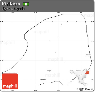 Blank Simple Map of KiriKasa, cropped outside