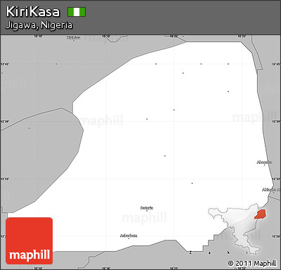 Gray Simple Map of KiriKasa