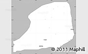 Gray Simple Map of KiriKasa, single color outside