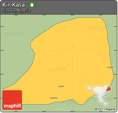 Savanna Style Simple Map of KiriKasa, cropped outside