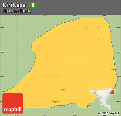 Savanna Style Simple Map of KiriKasa, cropped outside