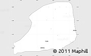Silver Style Simple Map of KiriKasa, single color outside