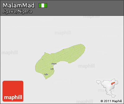 Physical 3D Map of MalamMad, single color outside