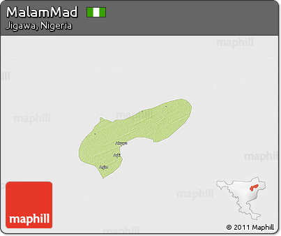 Physical 3D Map of MalamMad, single color outside
