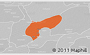 Political 3D Map of MalamMad, lighten, desaturated