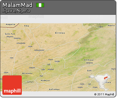 Satellite 3D Map of MalamMad