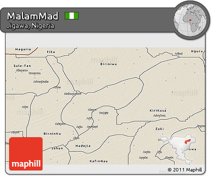 Shaded Relief 3D Map of MalamMad