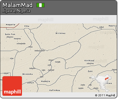 Shaded Relief 3D Map of MalamMad