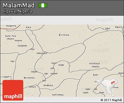Shaded Relief 3D Map of MalamMad