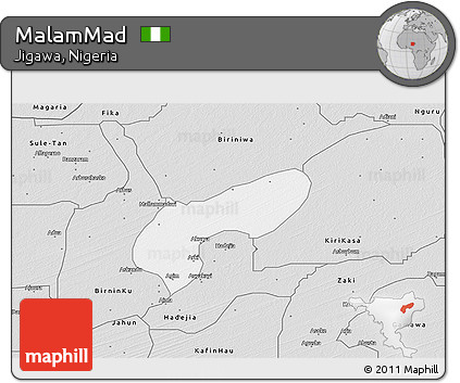 Silver Style 3D Map of MalamMad