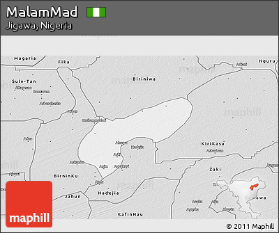 Silver Style 3D Map of MalamMad