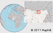 Gray Location Map of MalamMad, highlighted country