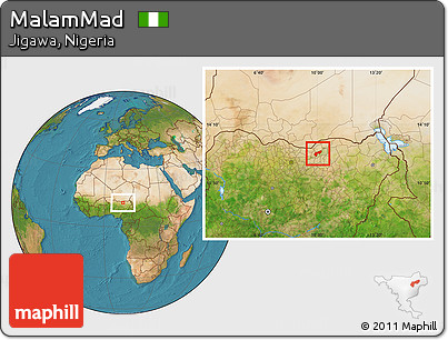 Satellite Location Map of MalamMad