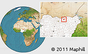 Satellite Location Map of MalamMad, highlighted country