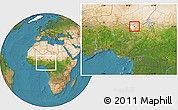 Satellite Location Map of MalamMad, highlighted parent region, within the entire country