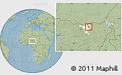 Savanna Style Location Map of MalamMad, highlighted parent region, hill shading