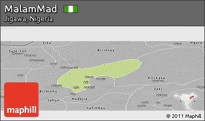 Physical Panoramic Map of MalamMad, desaturated