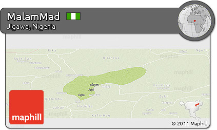 Physical Panoramic Map of MalamMad, lighten