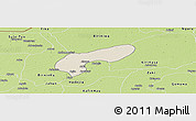 Shaded Relief Panoramic Map of MalamMad, physical outside