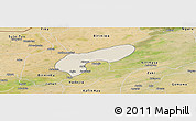 Shaded Relief Panoramic Map of MalamMad, satellite outside