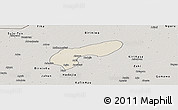 Shaded Relief Panoramic Map of MalamMad, semi-desaturated