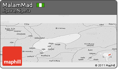 Silver Style Panoramic Map of MalamMad