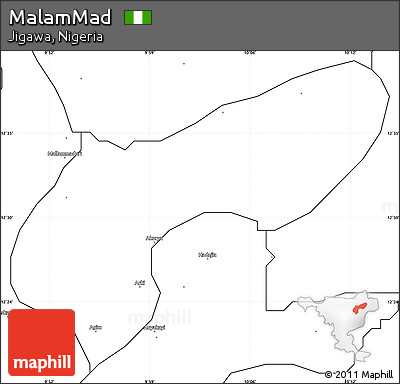 Blank Simple Map of MalamMad