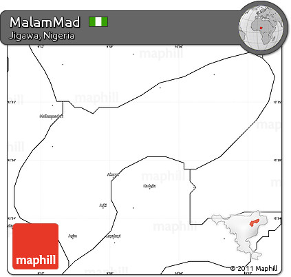 Blank Simple Map of MalamMad
