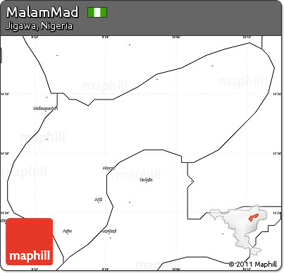 Blank Simple Map of MalamMad