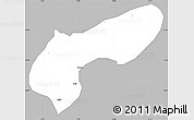 Gray Simple Map of MalamMad, single color outside