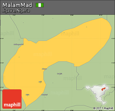 Savanna Style Simple Map of MalamMad