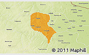 Political 3D Map of Roni, physical outside