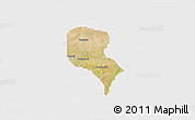 Satellite 3D Map of Roni, single color outside