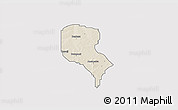 Shaded Relief 3D Map of Roni, single color outside