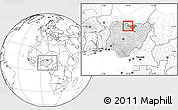 Blank Location Map of Roni, highlighted country, highlighted parent region, within the entire country