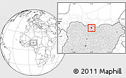 Blank Location Map of Roni, highlighted country