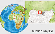 Physical Location Map of Roni, highlighted country, highlighted parent region
