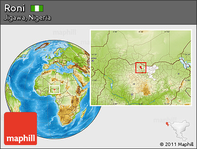 Physical Location Map of Roni, highlighted parent region