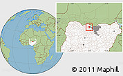 Savanna Style Location Map of Roni, highlighted country, highlighted parent region