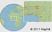 Savanna Style Location Map of Roni, highlighted parent region, within the entire country