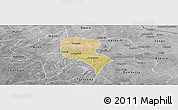 Satellite Panoramic Map of Roni, desaturated